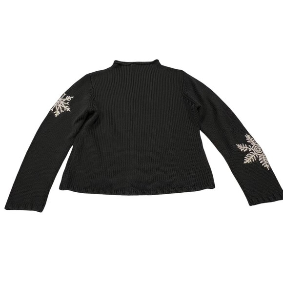Slates Janet Howard Vtg Snowflake Sweater, Gray, M - Picture 1 of 9